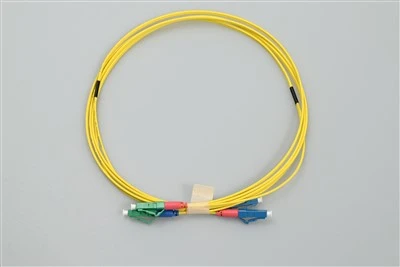 Fibre Optique Patch kòd Lc apc pou lc upc Duplex jòn